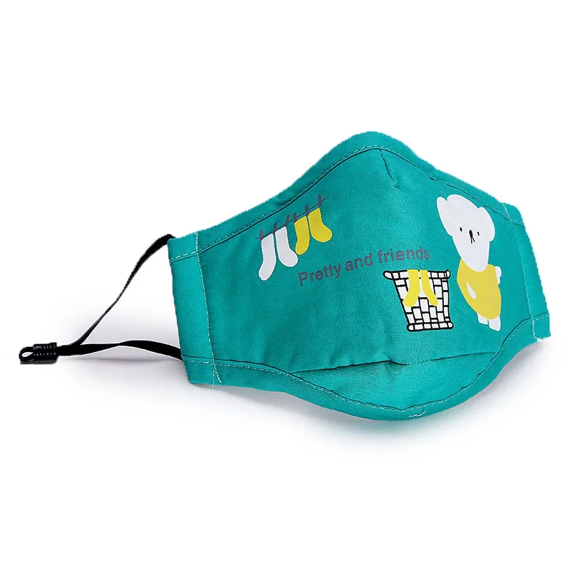 Здоровая милая детская маска PM 2 5 противопылевая активированная хлопковая
