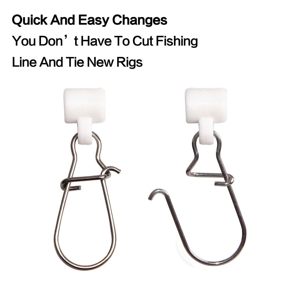 Hyaena 25Pcs/Box Fishing Sinker Slip Clips Plastic Head Swivel With Lock Snap Pesca Stainless Steel Nice Kit | Спорт и развлечения