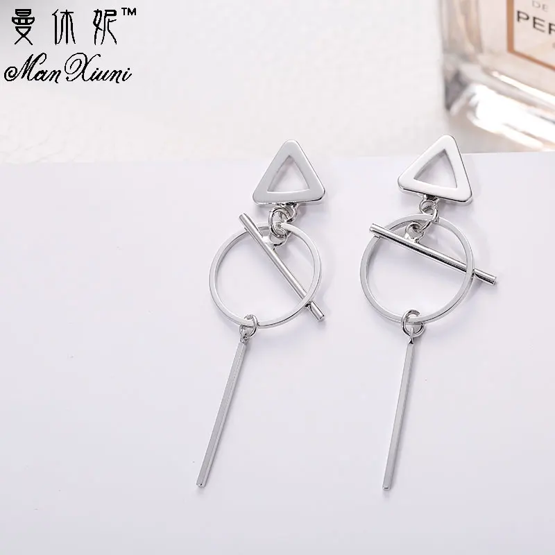 Женские Геометрические прямоугольные серьги-подвески Manxiuni из продолговатого