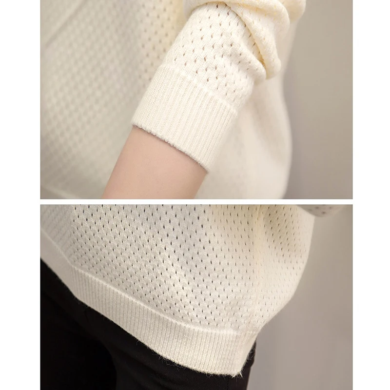 Женский трикотажный пуловер элегантный свитер с V-образным вырезом джемпер для