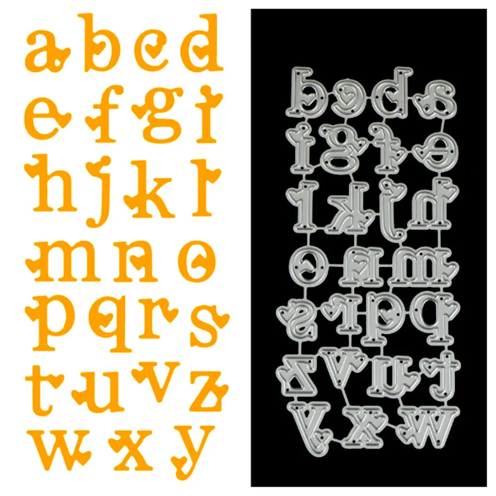 

Вырубные штампы 26 шт., 3D штампы, карточки ручной работы, капиталы, буквы алфавита, цифры, металлические стальные тисненые штампы для рукодели...