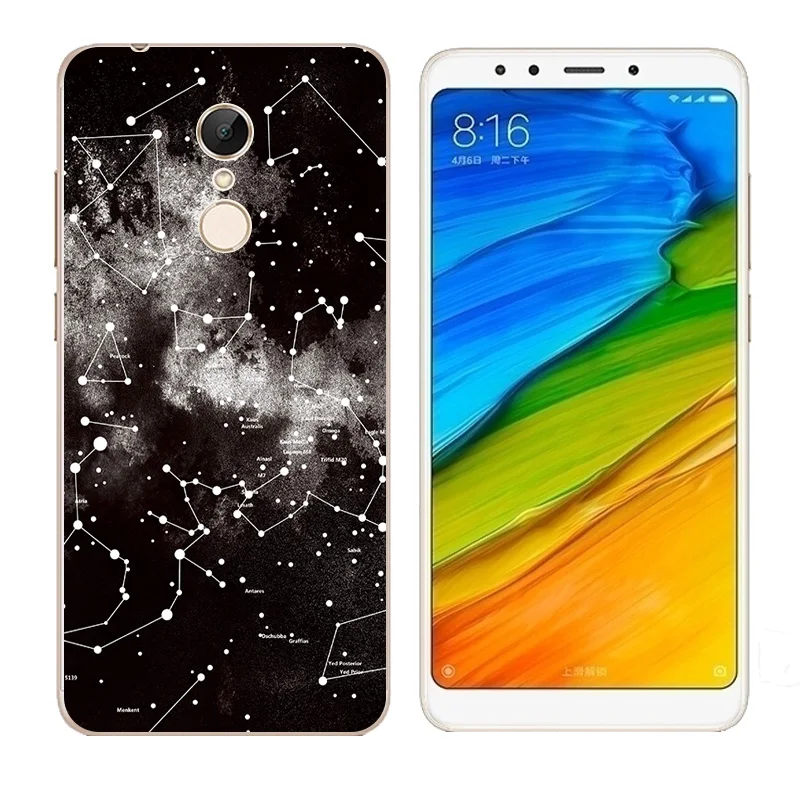 5 7-дюймовый чехол для Xiaomi Redmi с принтом &quotволны&quot мягкий из ТПУ прозрачный