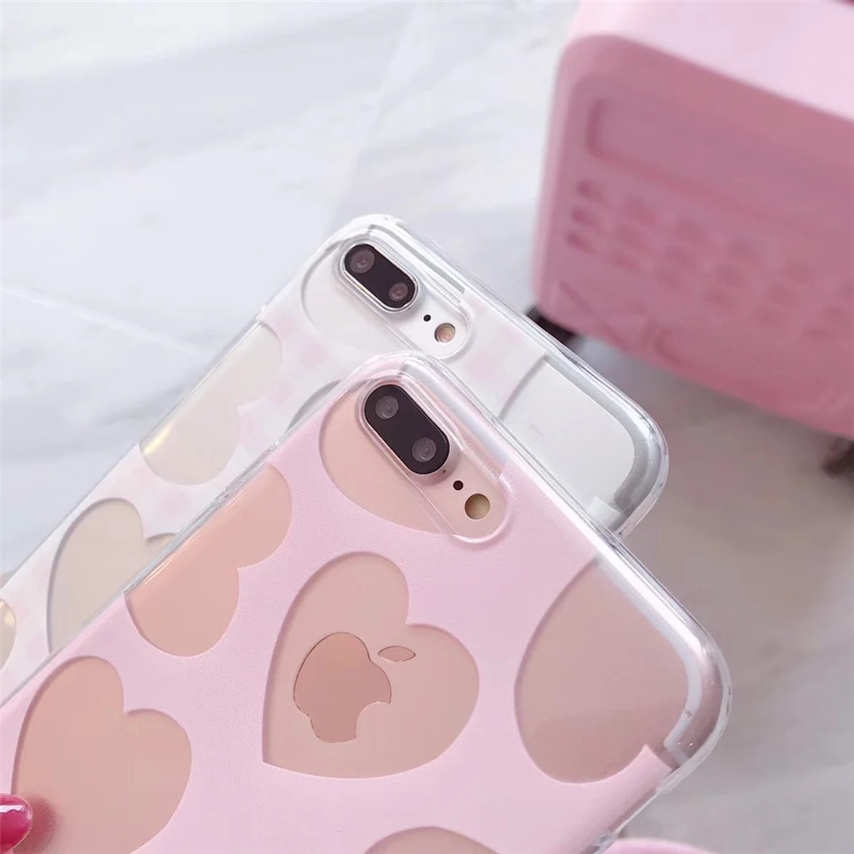 Lovebay чехол для телефона для iPhone 11 Pro X 8 7 6 6s Plus XR XS Max 5 5S SE прекрасный карамельный цвет Любовь Сердце Мягкий ТПУ чехол-накладка s