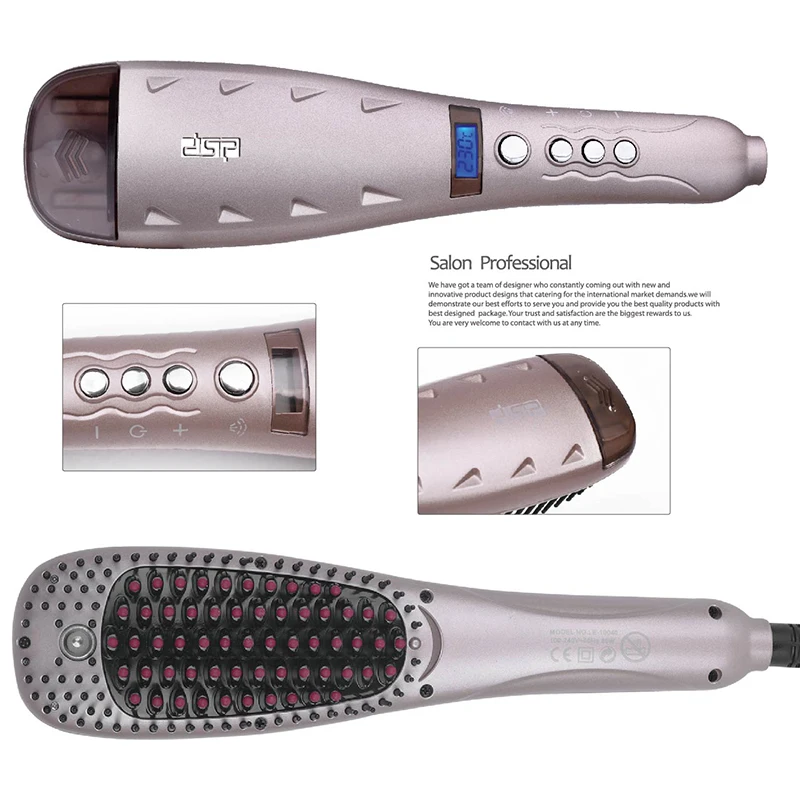 Цифровой электрический выпрямитель для волос DSP расческа ионный паровой утюг
