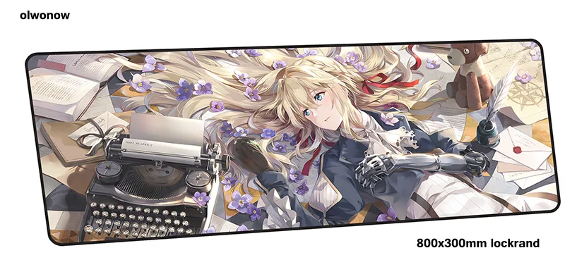 Violet evergarden коврик для мыши для геймера, цветной игровой коврик для мыши 800x300x3 мм, рождественский подарок, ноутбук, эргономичный коврик для мыши - Цвет: design 10