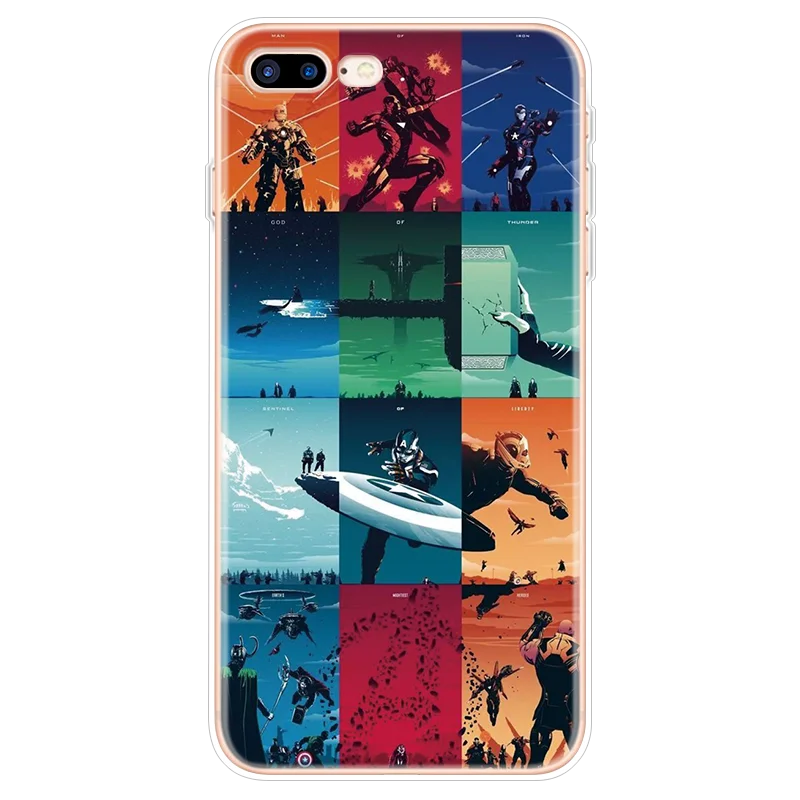 0f12pint Чехол для телефона Marvel Мстители Герои для iphone X XR 11 Pro XS Max 7 8 6 6S Plus 5 5S SE чехол для iphone 7Plus Мягкий ТПУ чехол - Цвет: 0f12pint