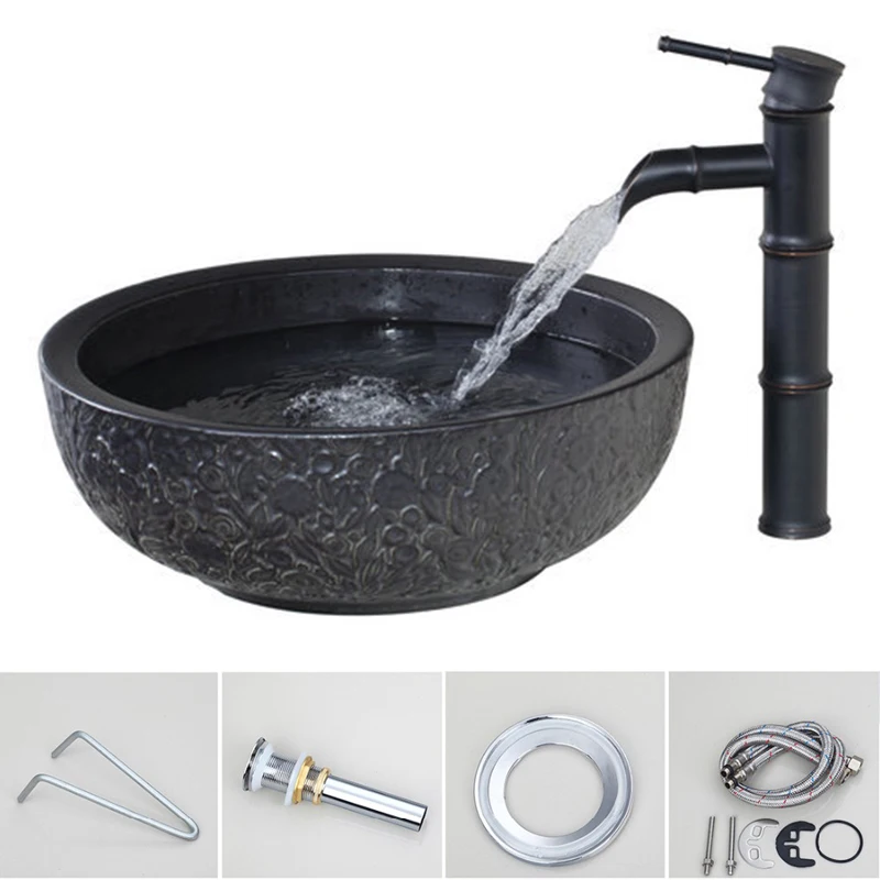 KEMAIDI керамический умывальник раковина для ванной комнаты смеситель смесителя и