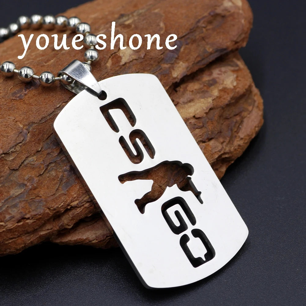 Youe shone нержавеющая игра CSGO стальная Ссылка для мужчин аниме Neckless мужской Collier Homme