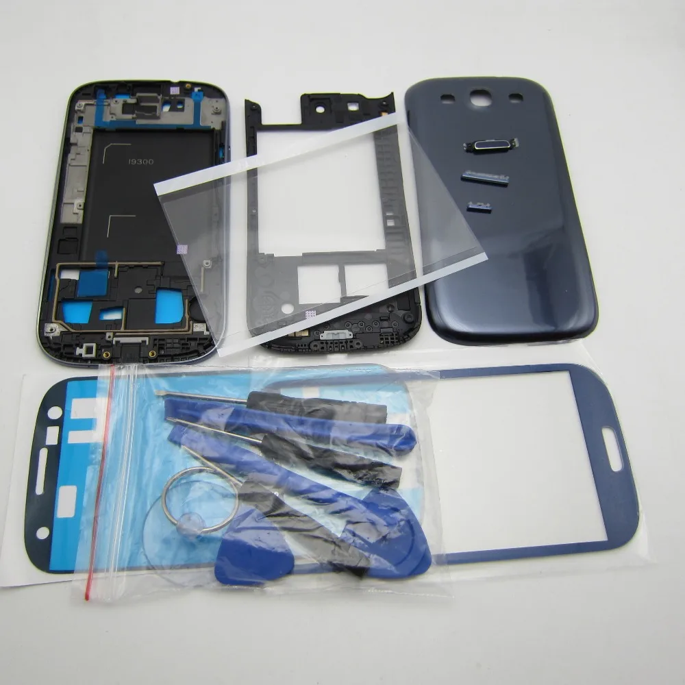 Для samsung Galaxy S3 SIII I9300 полный запчасти для ремонта жилья сенсорный ЖК экран