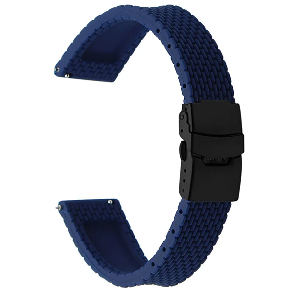 Blue B Быстросъемный силиконовый резиновый ремешок для часов для Suunto 9/Ambit 3, вертикальный/Спартанский спортивный ремешок для часов, стальной ремень с застежкой - Цвет ремешка: Blue B