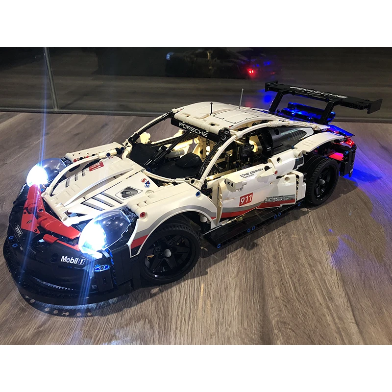 Светодиодный фонарь для 20086 20001 Bugatti Chiron 911 GTRS Ford Mustang совместимый LegoSet Technic 42083 42056