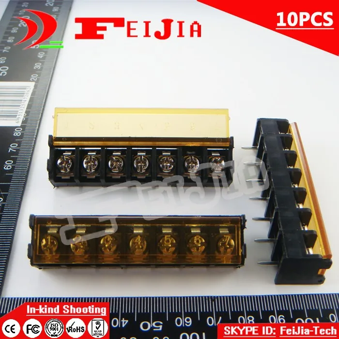 10 шт. HB9500 9.5 7P/HB9500 9 5 мм 7Pin барьер клеммный блок Шаг с крышкой Бесплатная