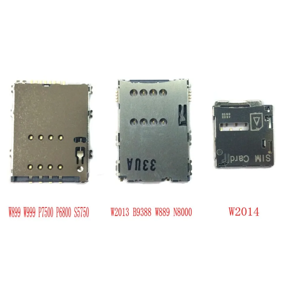 1 шт. держатель для картридера sim-карт замена слота Samsung Galaxy W899 W999 P7500 P6800 S5750 W2013 B9388