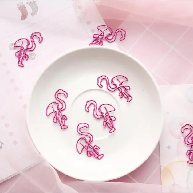 10 шт./лот милый красивый креативный Фламинго металлический Закладка планировщик