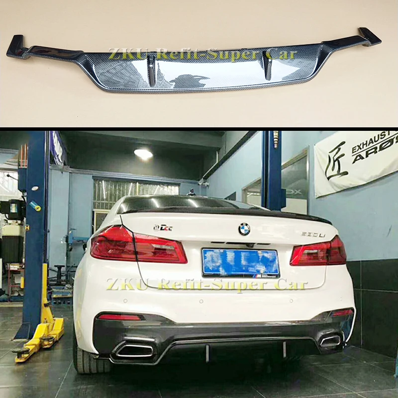 Углеродное волокно передний бампер задний диффузор спойлер для BMW 5 серии G30 G38 528Li