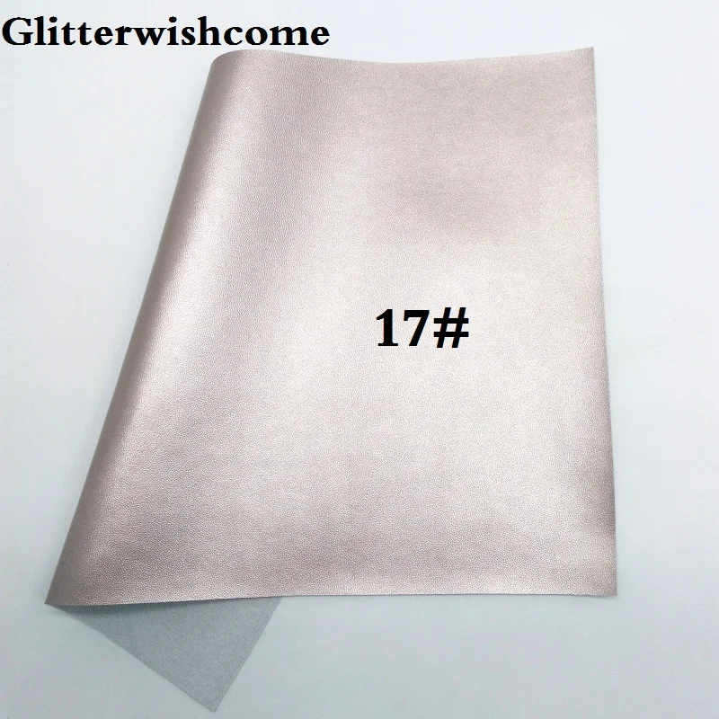 17 Glitterwishcome 21X29 см A4 размер винил для бантов мягкая кожа наппа Fabirc искусственная кожа листы для бантов, GM196A - Цвет: 17