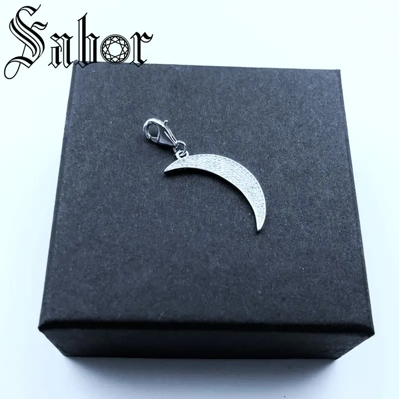 Moon Pave Reiki исцеляющая Подвеска для женщин трендовая Посеребренная DIY ювелирное