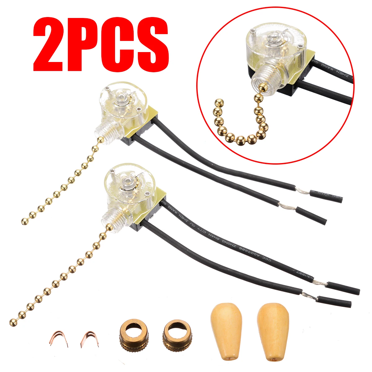 2 шт. Pull Chain Switches 3A/250 В 6A/125 потолочный вентилятор настенный светильник с легким