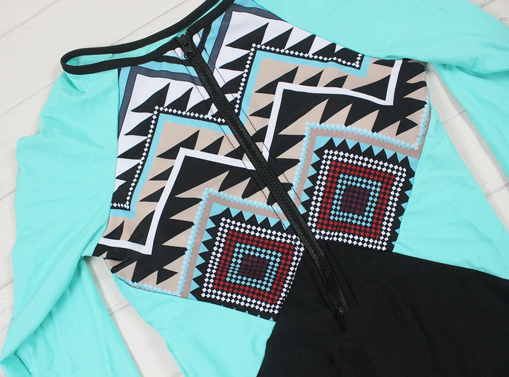 Новинка 2017 пикантная одежда для плавания Floylyn с длинным рукавом Женский цельный