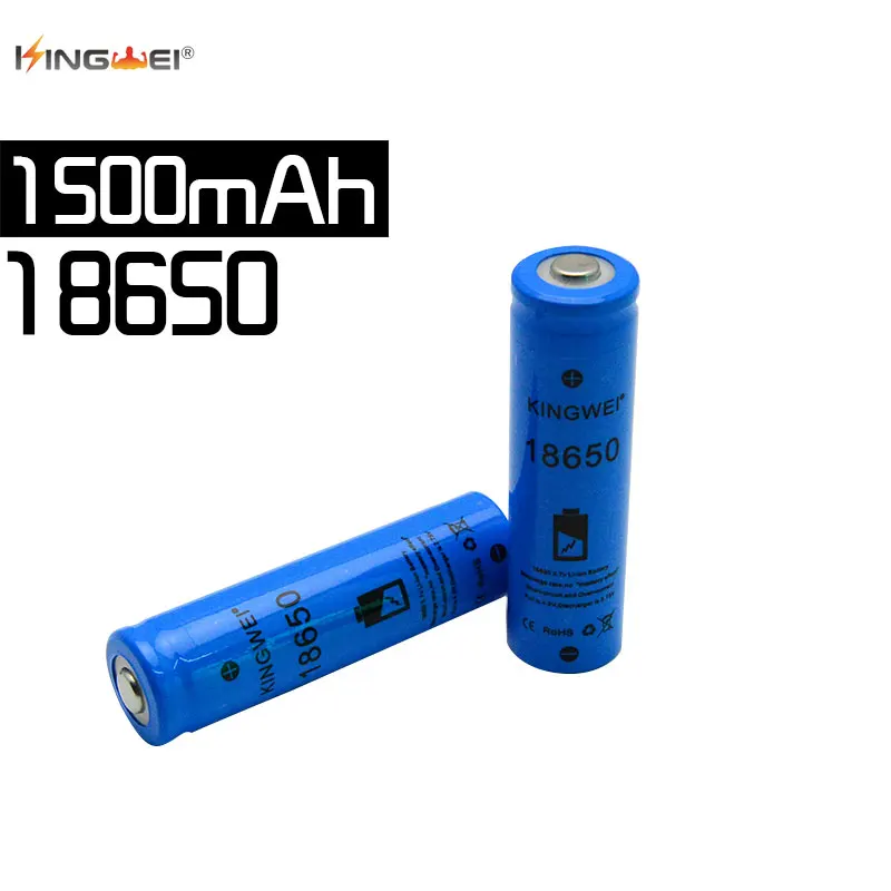 2018 бренд KingWei синий 1500mah 18650 аккумулятор 3 7 v литий ионный