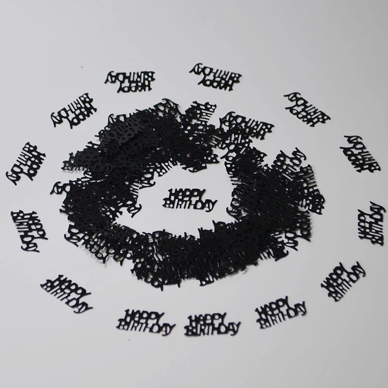 15g Black Number Digital 13 16 18 20 21 30 40 50 60 70 80 Sprinkle Confetti Happy Birthday Party Table Scatter Decorations | Дом и сад