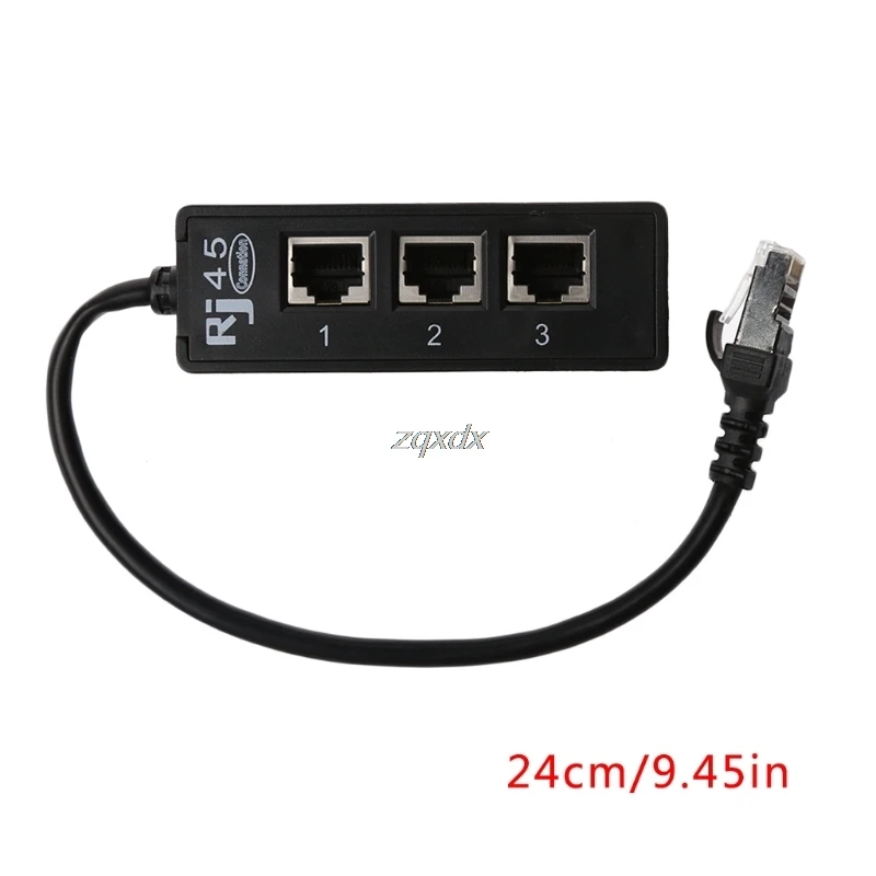 LAN Ethernet Cable Splitter Network RJ45 1 Male To 3 Female Connector Adapter Whosale&ampDropship | Безопасность и защита
