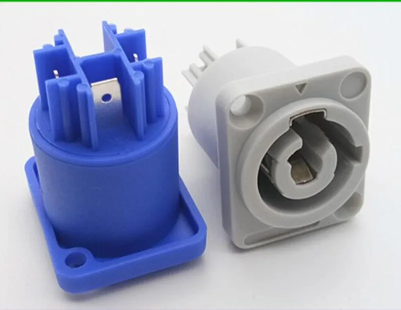 10pcs Blue white 3-pin professional plug socket audio power outlet speaker wiring ohm | Обустройство дома