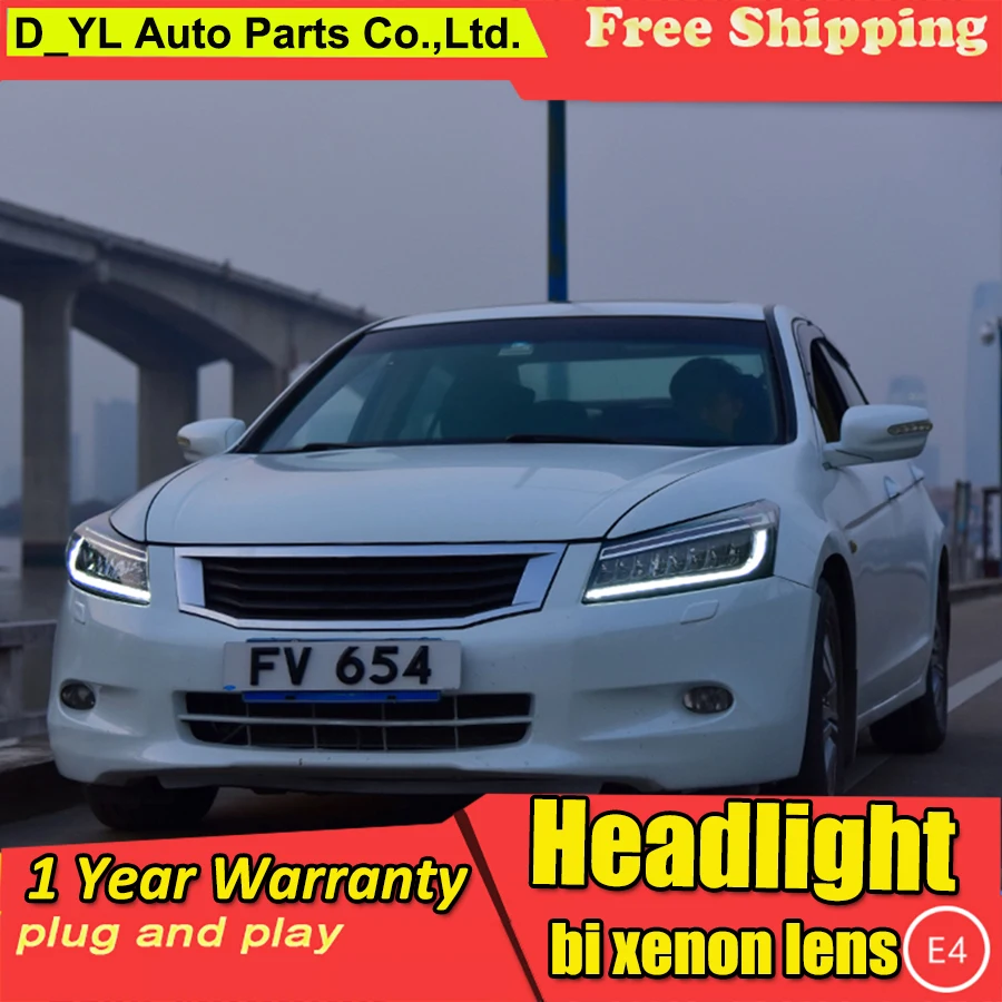 Стайлинга автомобилей головной светильник в сборе для Honda Accord 2008 - 2013 полный