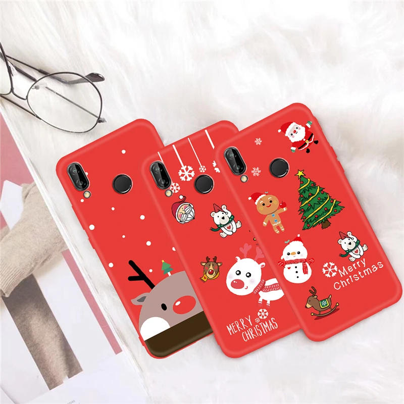 Vevice Case For Huawei P20 Lite Pro Mate 20 P10 Nova 3 3e 3i 2i P Smart Plus Christmas Santa Claus Elk Capa Honor 9i |