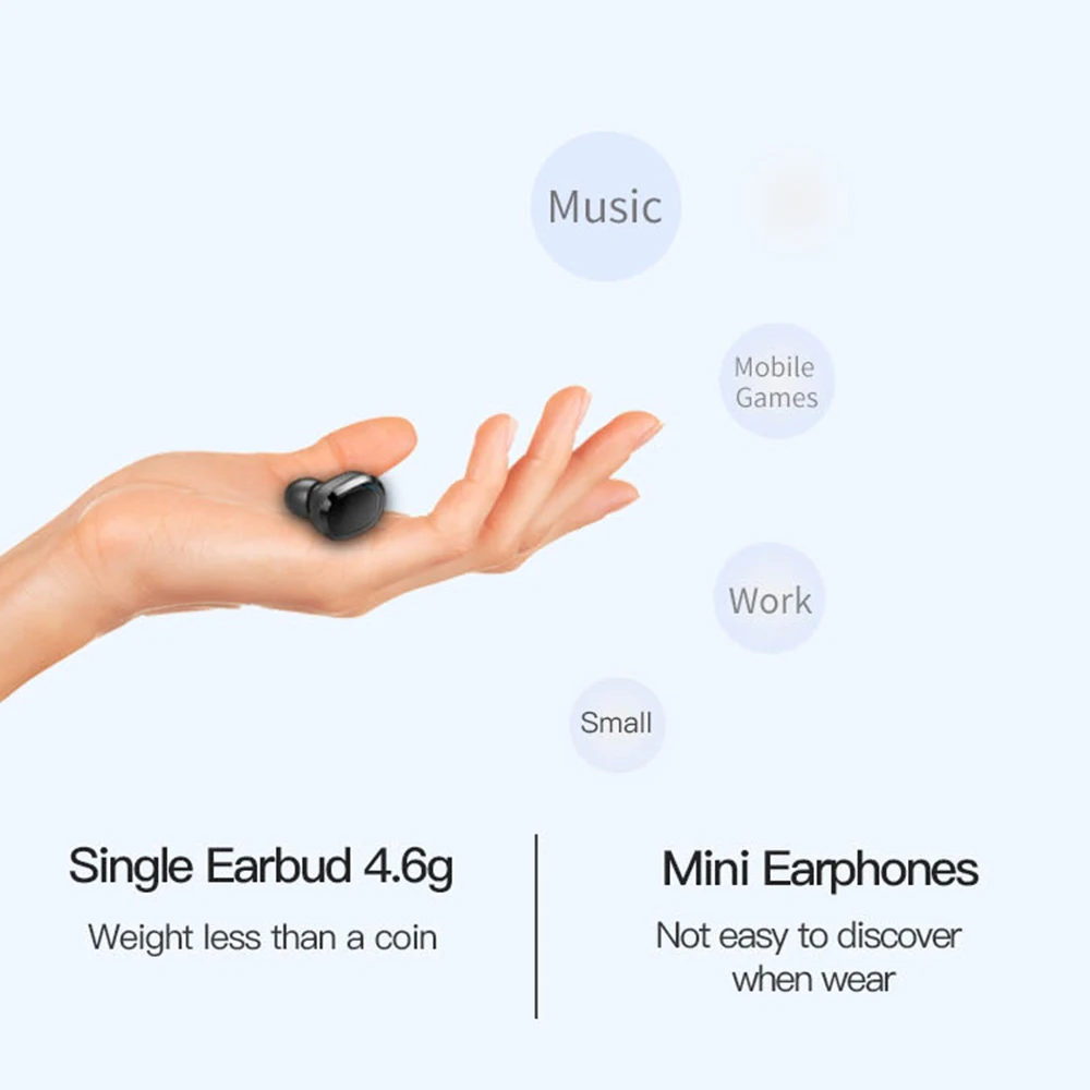 TWS стереонаушники DISOUR с поддержкой Bluetooth 5 0 и зарядным футляром|Наушники