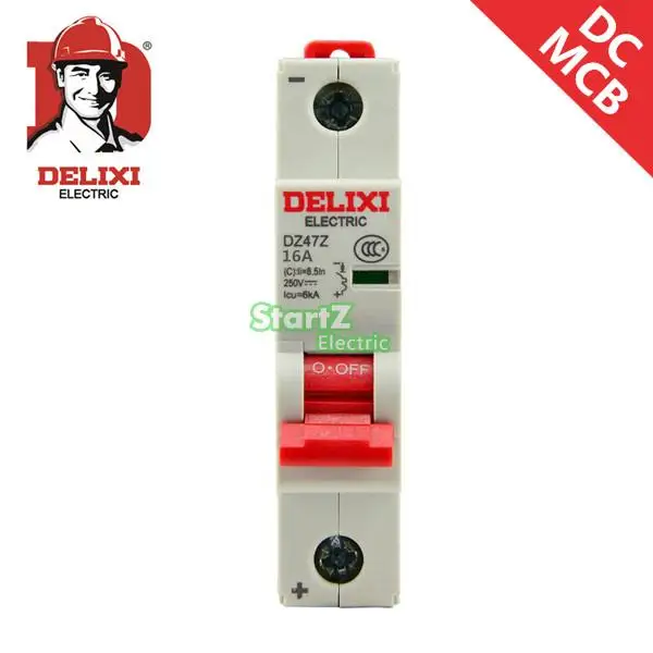 16A 1P 250V DC Circuit Breaker DZ47Z DELIXI MCB |