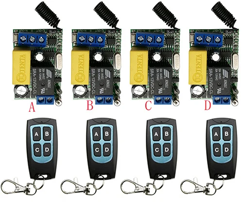 

AC220V 1CH 10A RF Wireless Remote Control Switch transmitter & receiver relay Receiver Smart Home Switch Garage Door shutters