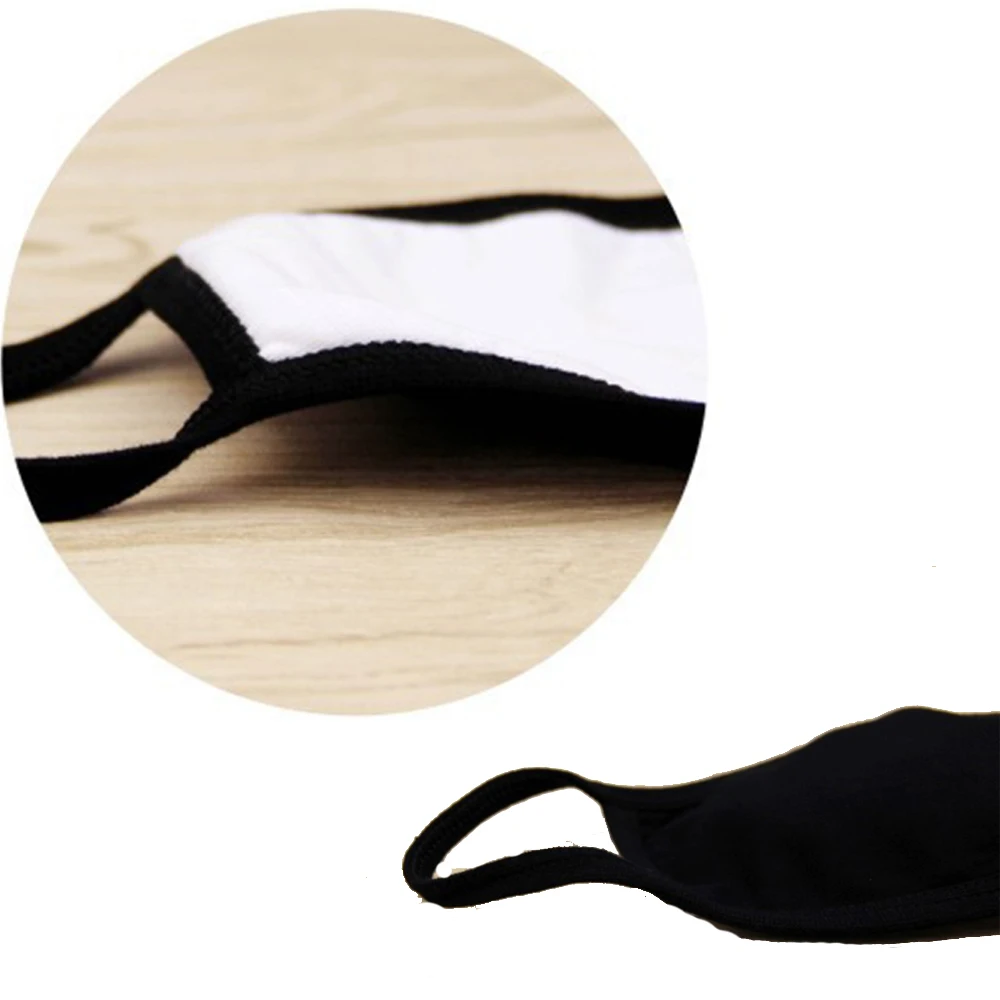 1 PC Unisex Black Mask Anti Dust Cotton Mouth Reusable Dustproof PM2.5 Pollution Half Cartoon Breathable Face | Красота и здоровье