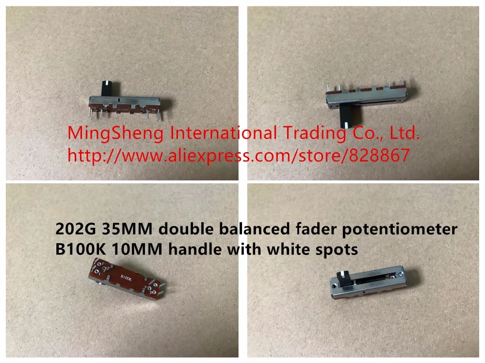 

Original new 100% 202G 35MM double balanced fader potentiometer B100K 10MM handle with white spots (SWITCH)