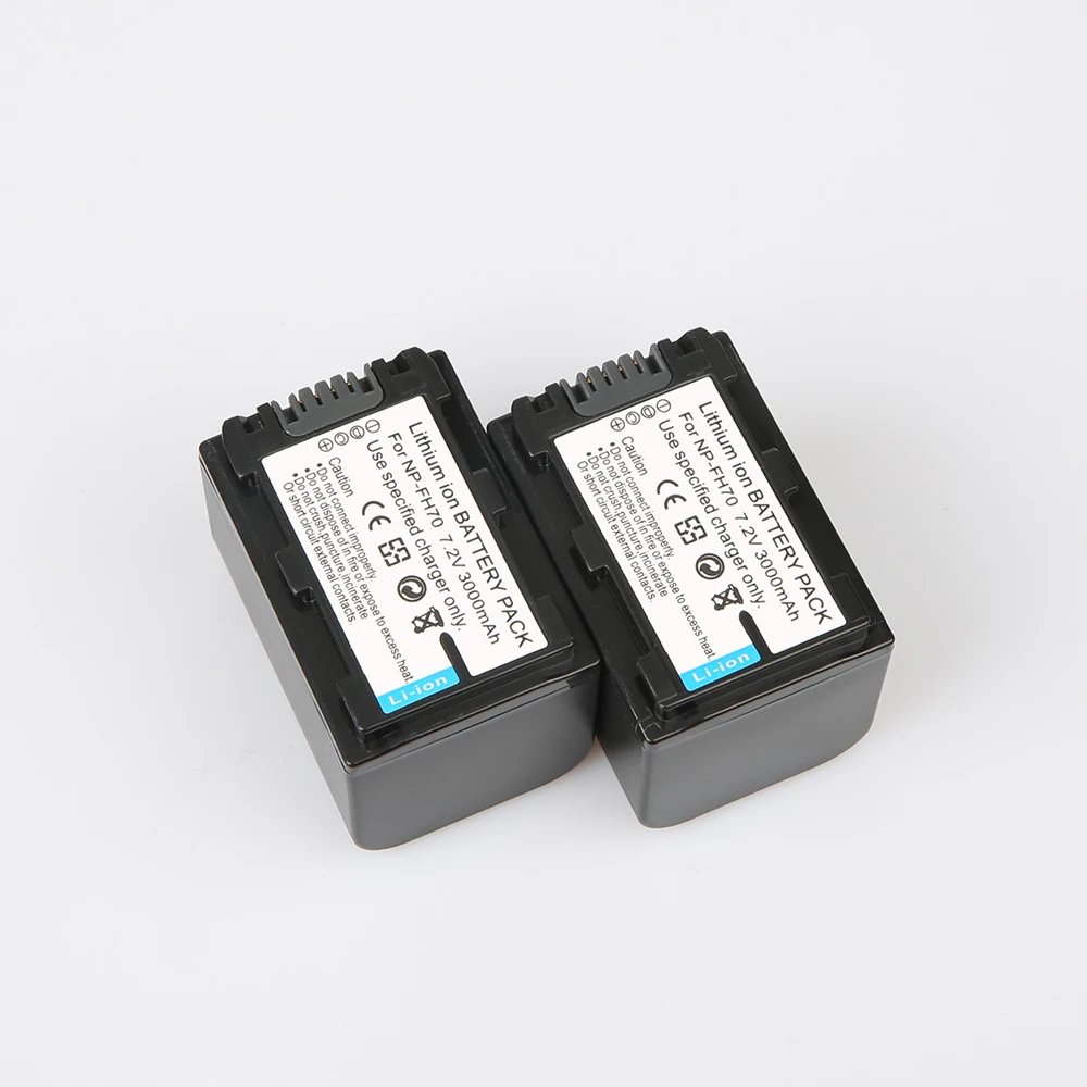 2x3000 мАч NP-FH70 NP FH70 Камера Батарея для sony NP-FV50 NP-FV100 NP-FH30 NP-FH40 NP-FH60 NP-FH50 NP-FH70 HDR-SR HDR-XR серии
