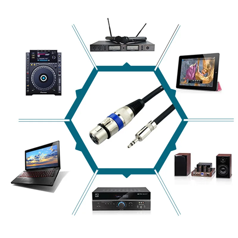 3,5 мм 1/8 дюйма разъем для XLR 3P Мужской Женский кабель аудио кабель-адаптер XLR 3PIN стерео динамик наушники микрофон 0,5 м-30 м