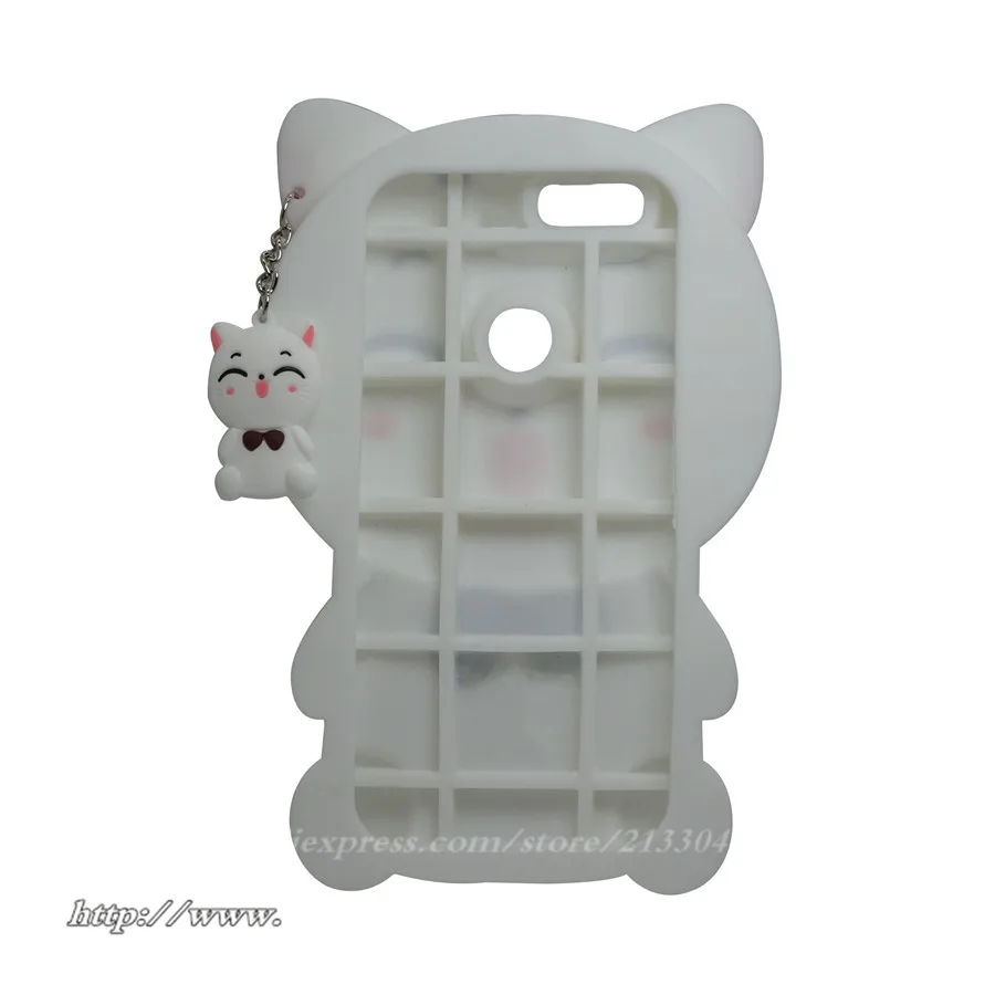 3D с изображением из мультфильма Lucky Cat Мягкая силиконовая крышка для huawei Y6 Pro 2017