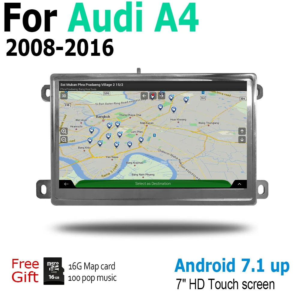 Android экран мультимедийный плеер для Audi A4 8K 2008 2009 2010 2011 2012 2013 MMI стерео дисплей навигация gps