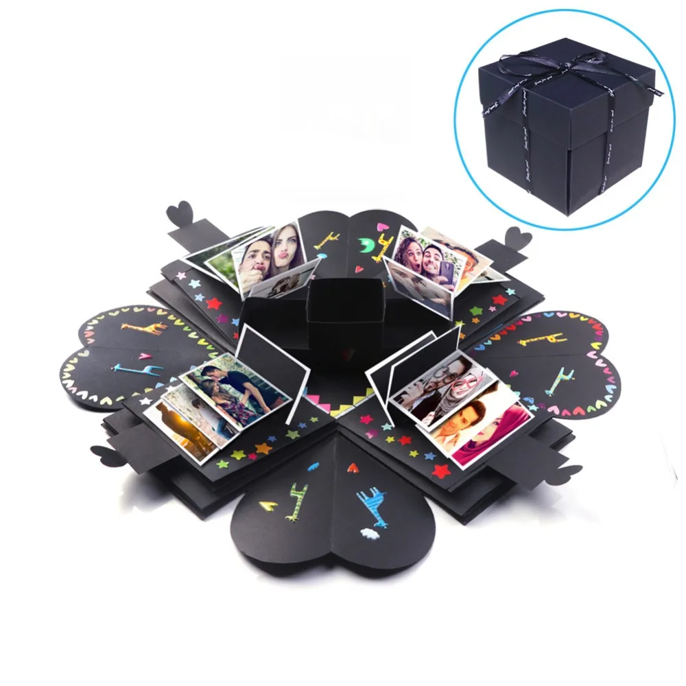 OurWarm DIY Surprice Love Explosion Box Gift Wedding Birthday Explosion Box Photo Album for Anniversary Valentine's Day Gifts