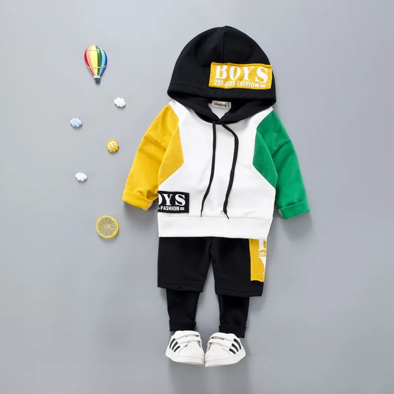 Baby Boys Clothing Set Sport Boy Clothes Tracksuit Letter BOYS Hooded Top Newborn Coat 1 2 3 4 Years |