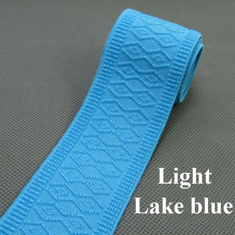 lt lake blue Meetee 4 метра 50 мм ширина резинки красочный узор DIY ремесла швейное платье с поясом брюки ручной работы аксессуары AP584 - Цвет: lt lake blue