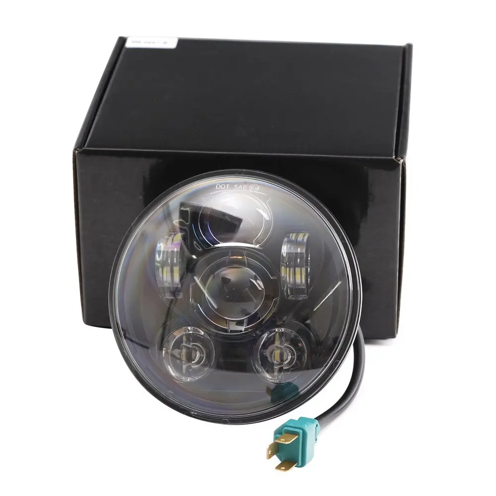 

Motos Accessories 5.75" headlight motorcycle 5 3/4" led headlightBlack/chrome Projector