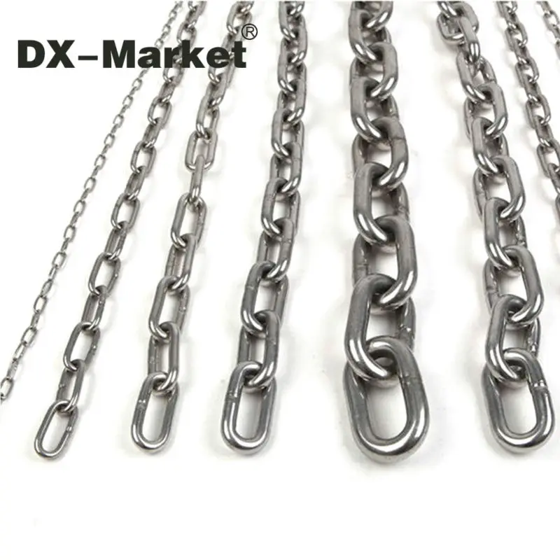 Цепь 2 мм 10 метров подъемная цепь из нержавеющей стали 304 цепи sus304 | Обустройство
