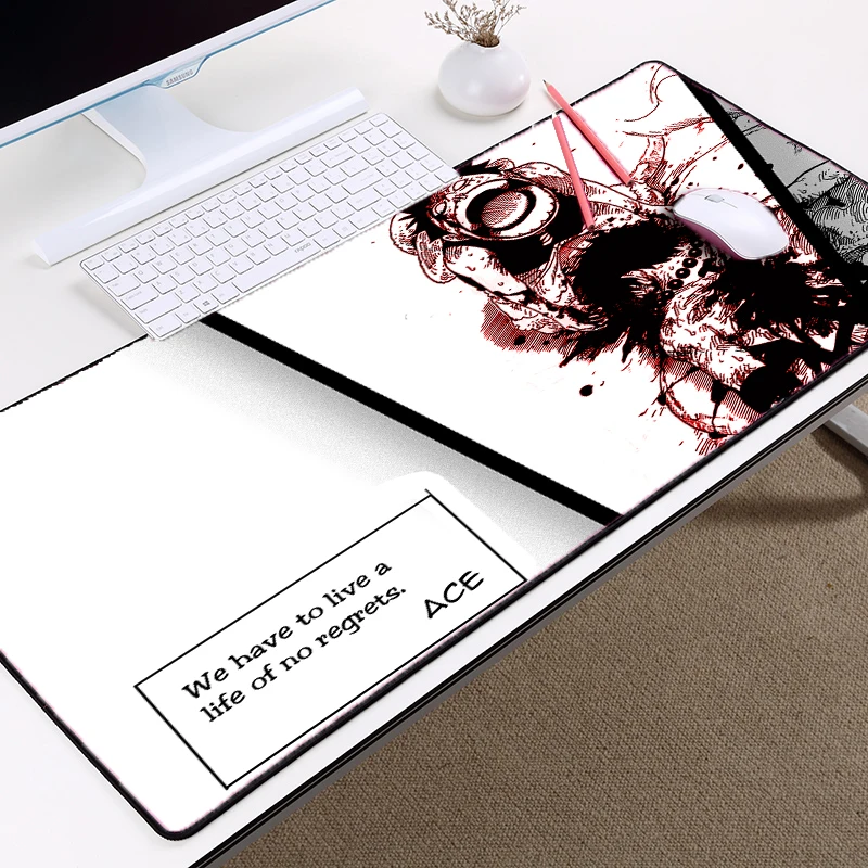 

Mairuige Printing Diy Design Table Mats Anime One Piece The Death of Ace Pictures Mousepad for One Piece Fans Lovers Deskmats
