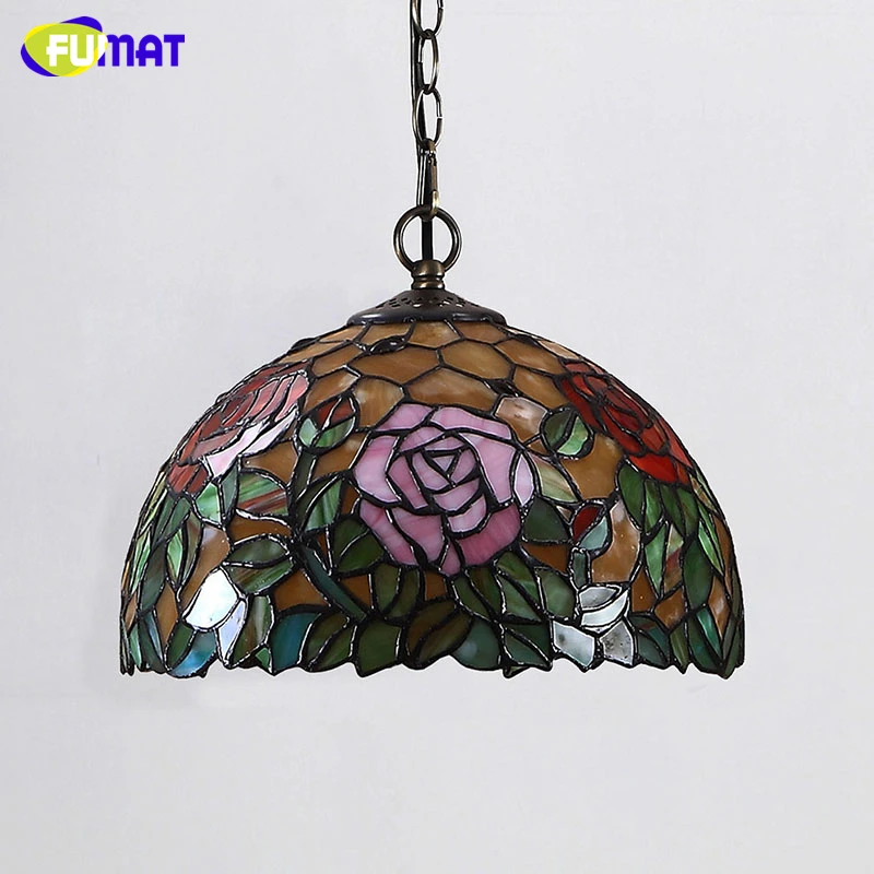 FUMAT витражный подвесной светильник Европейский стиль цветной стеклянный