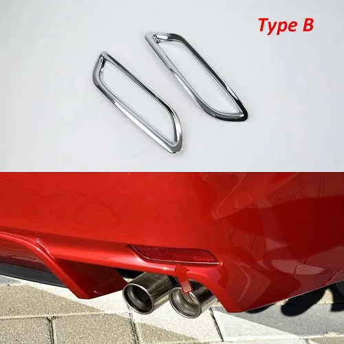 Для Toyota Camry XV70 автомобильный Стайлинг внешняя задняя противотуманная фара Крышка лампы отделка Аксессуары глянцевый серебристый - Цвет: Type B