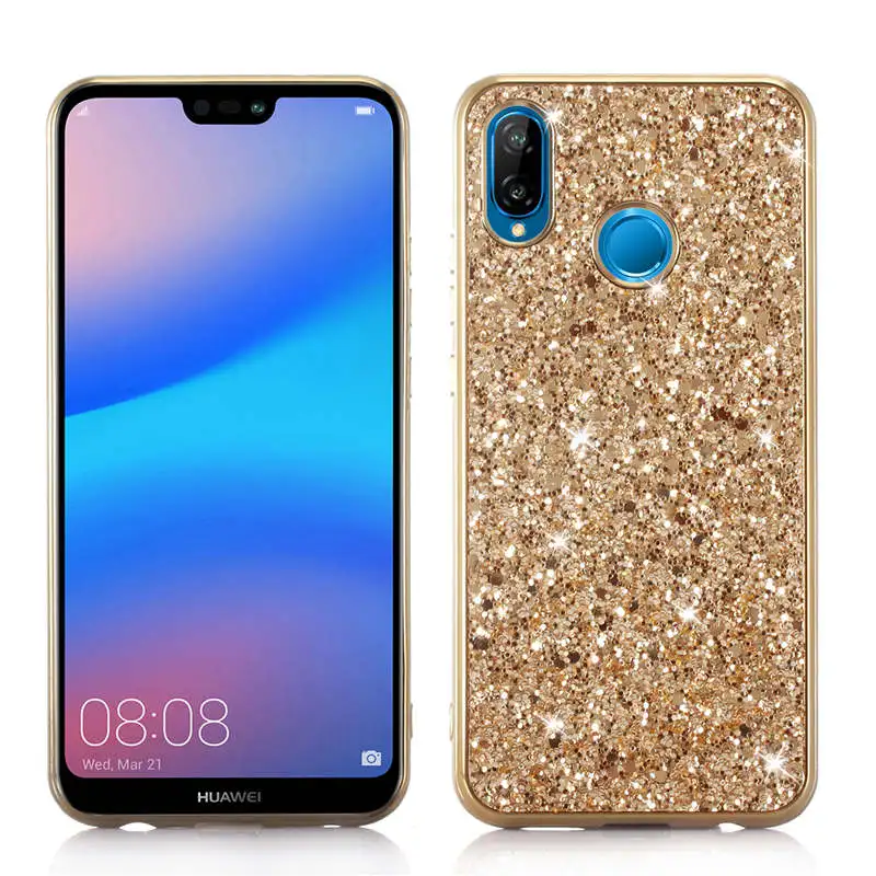 Блестящий чехол с блестками для Huawei P20 Lite задняя крышка Mate 20 Pro 20X coque Nova 3i