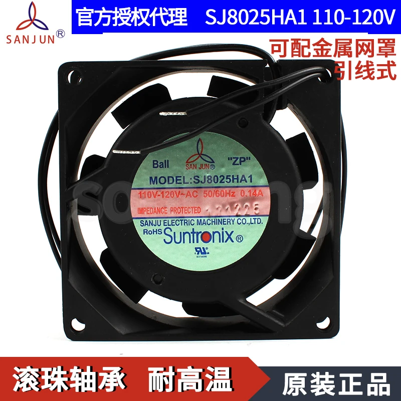 NEW Suntronix SAN JUN SANJUN SJ8025HA1 110V-120V 0.14A 8025 ball bearing system enclosure cooling fan |