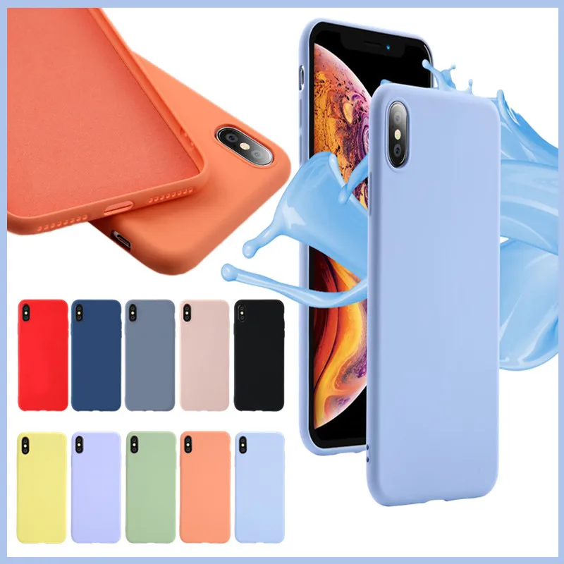 Ant drop жидкий тонкий мягкий силиконовый чехол с полным корпусом для Iphone 6 7 8 x xr xs max