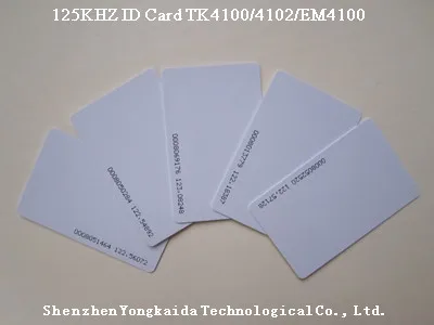 1000 шт. 125 кГц близость струйный уникальный идентификационный номер RFID EM4100 пустая